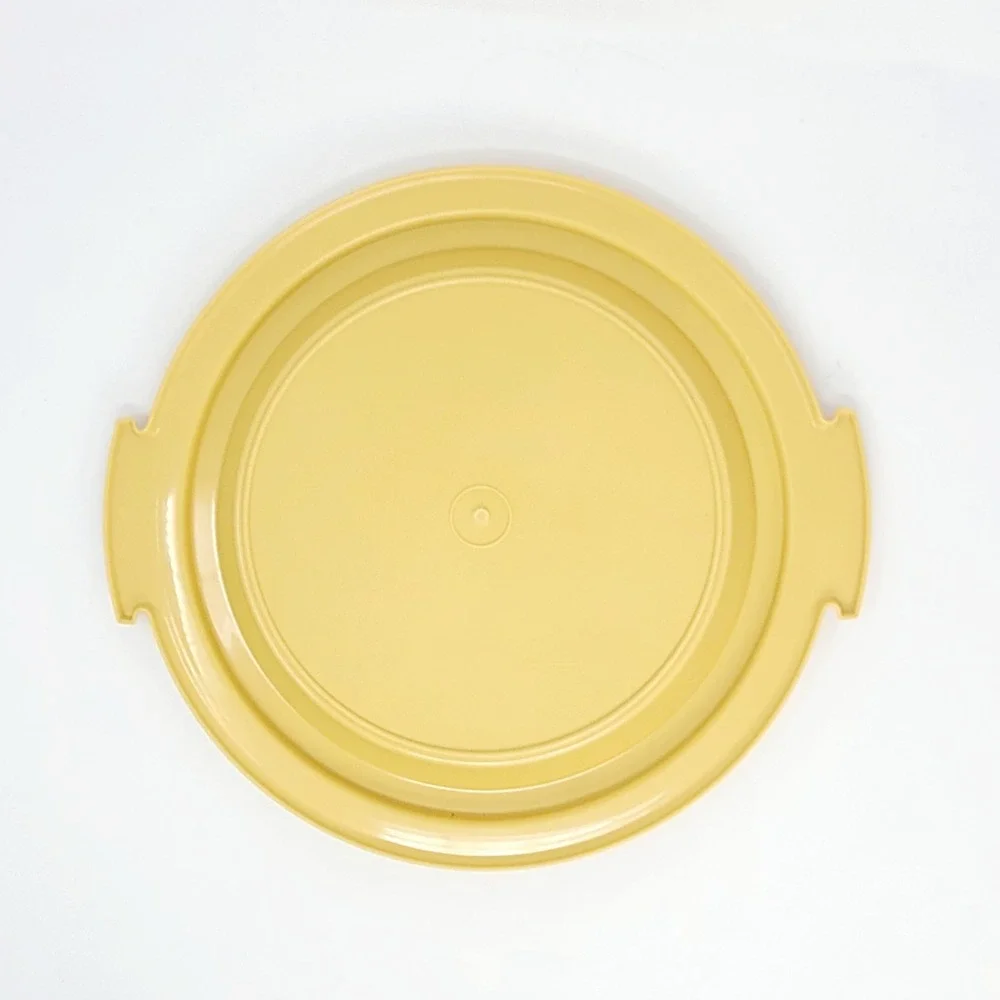 Tupperware Vintage Pie Taker 1970s Round Carrier Harvest Gold Yellow Base 719-2